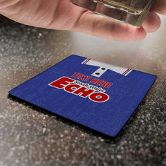 Cardiff 1992 Home Shirt - Personalised Drink Coaster - Square Or Circle