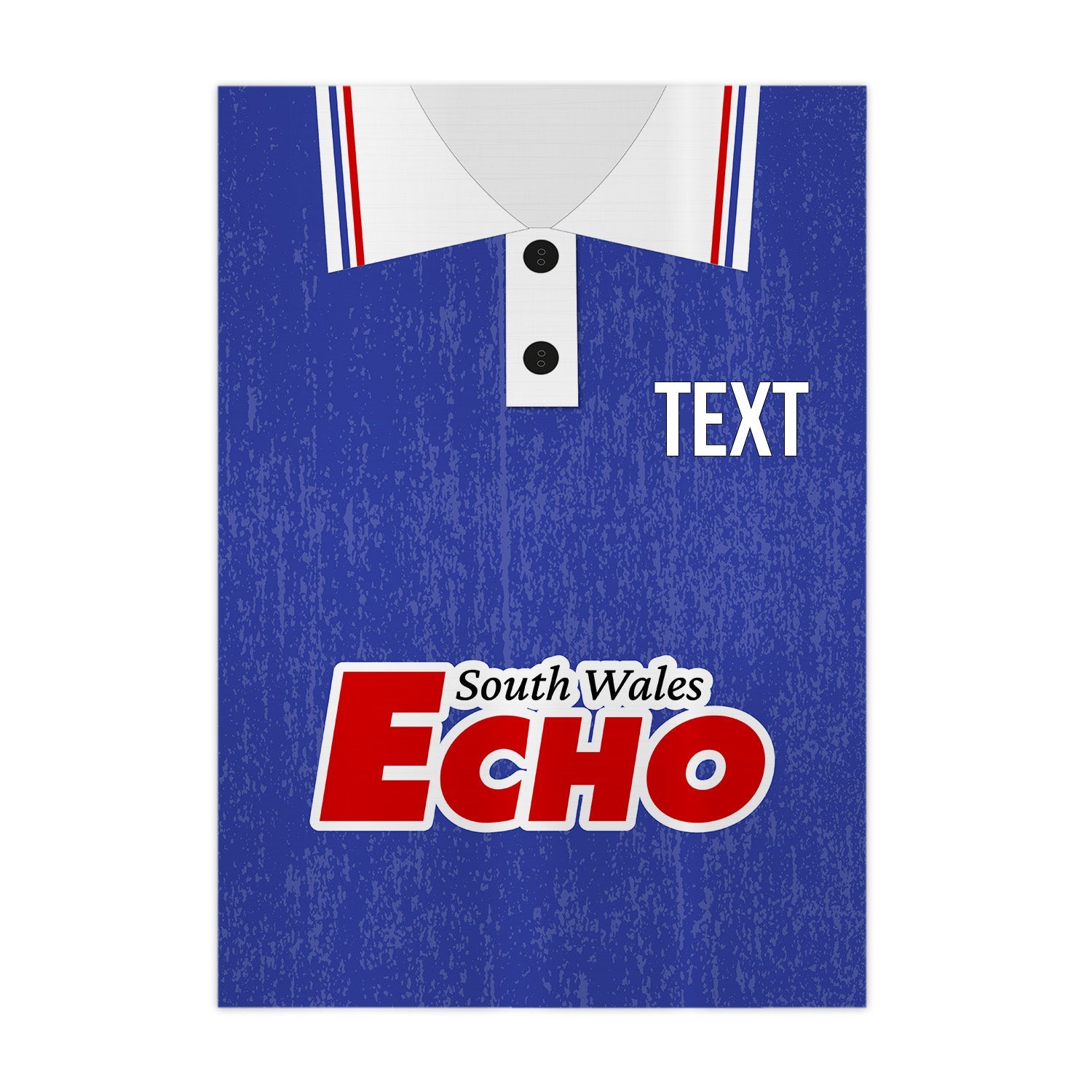 Personalised Cardiff - 1992 Home Shirt - A4 Metal Sign Plaque