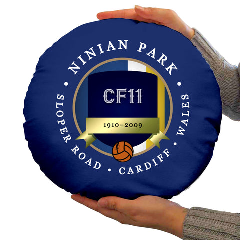 Cardiff Ninian Park - Football Legends - Circle Cushion 14inch
