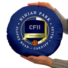 Cardiff Ninian Park - Football Legends - Circle Cushion 14inch