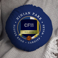 Cardiff Ninian Park - Football Legends - Circle Cushion 14inch