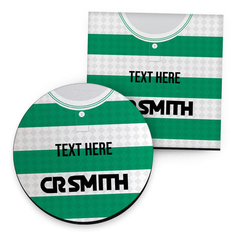 Celtic 1988 Home Shirt - Personalised Drink Coaster - Square Or Circle