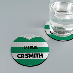 Celtic 1988 Home Shirt - Personalised Drink Coaster - Square Or Circle