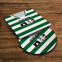 Celtic 2001 Home Shirt - Personalised Drink Coaster - Square Or Circle