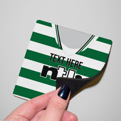 Celtic 2001 Home Shirt - Personalised Drink Coaster - Square Or Circle