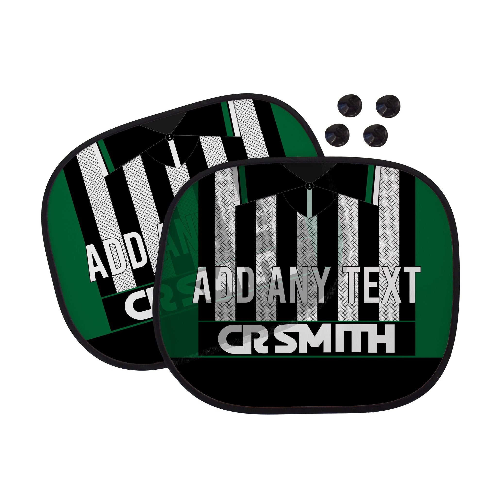 Celtic 1994 Away Shirt - Personalised Retro Football Car Sun Shade - Set of 2