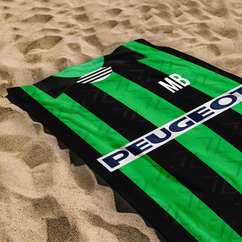 Coventry -1995 Away Shirt - Personalised Retro Beach Towel - 150cm x 75cm