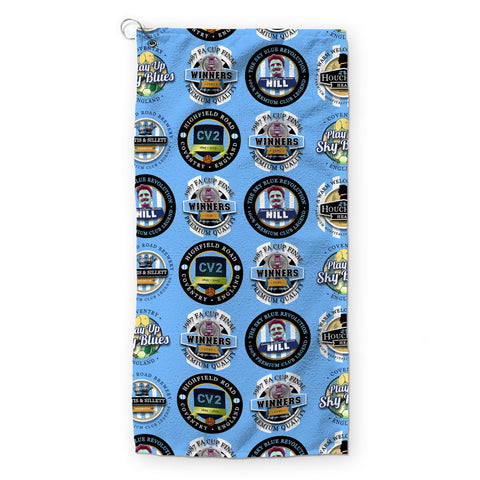 Coventry - Football Legends - Retro Lightweight, Microfibre Golf Towel
