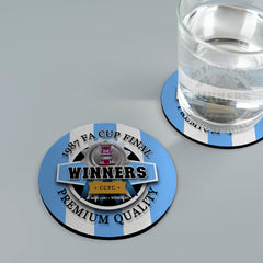 Coventry FA Cup - Football Coaster - Square Or Circle