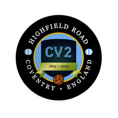 Coventry Highfield - Football Coaster - Square Or Circle