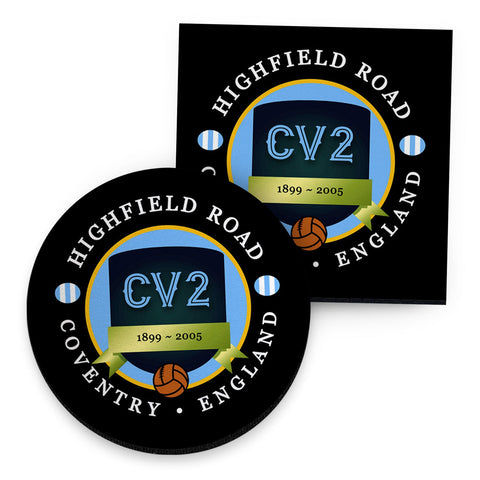 Coventry Highfield - Football Coaster - Square Or Circle