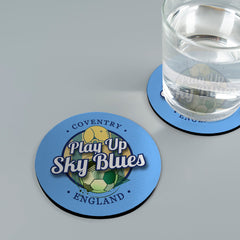 Coventry Play Up - Football Coaster - Square Or Circle