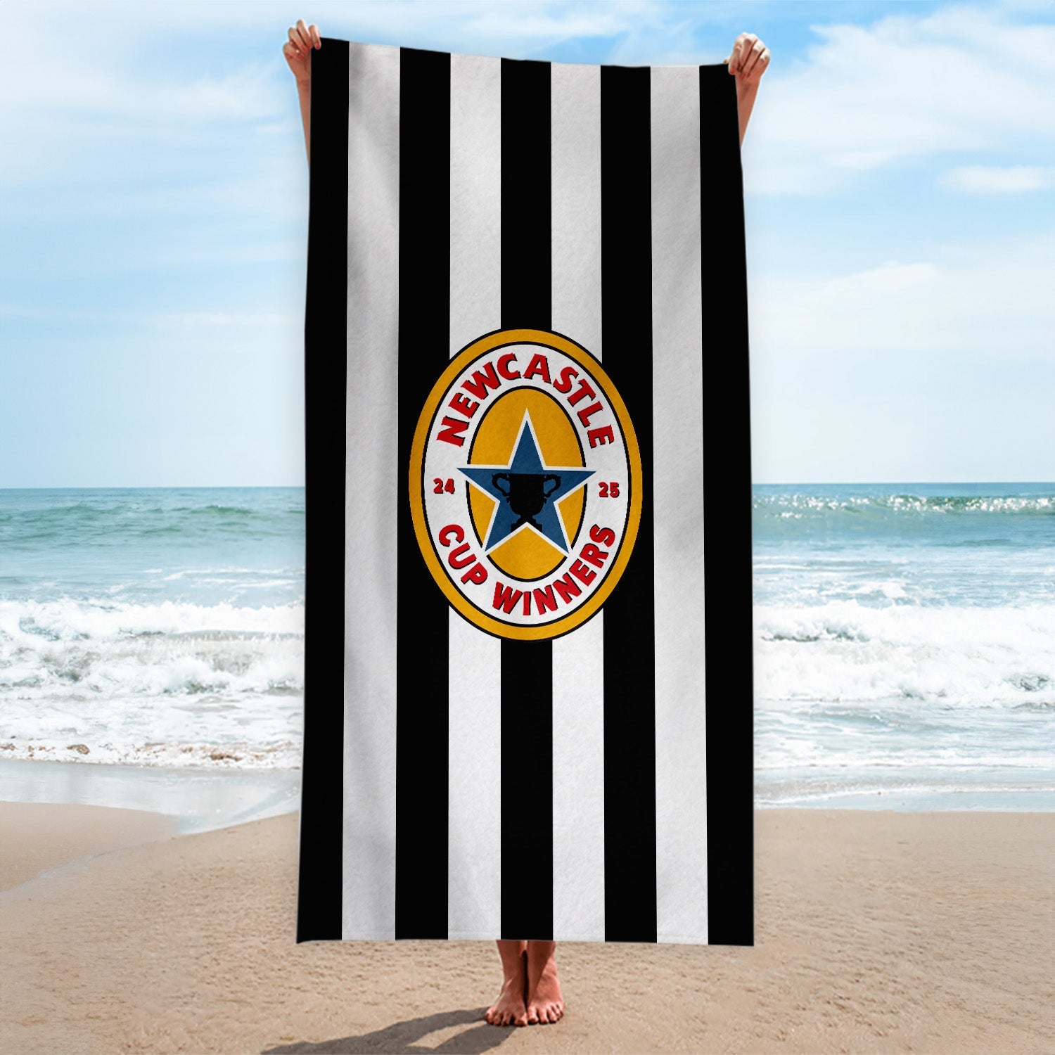 Newcastle - Cup Winners - Beach Towel - 150cm x 75cm