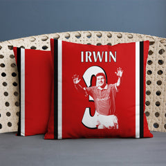 Manchester Red Irwin 3 - Cushion - Two Sizes