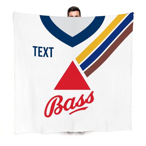 Derby 1984 Home Shirt - Personalised Retro Fleece Blanket 150cm X 150cm