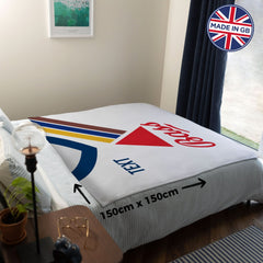 Derby 1984 Home Shirt - Personalised Retro Fleece Blanket 150cm X 150cm