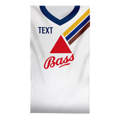 Derby 1984 Home Shirt - Personalised Lightweight, Microfibre Retro Beach Towel - 150cm x 75cm