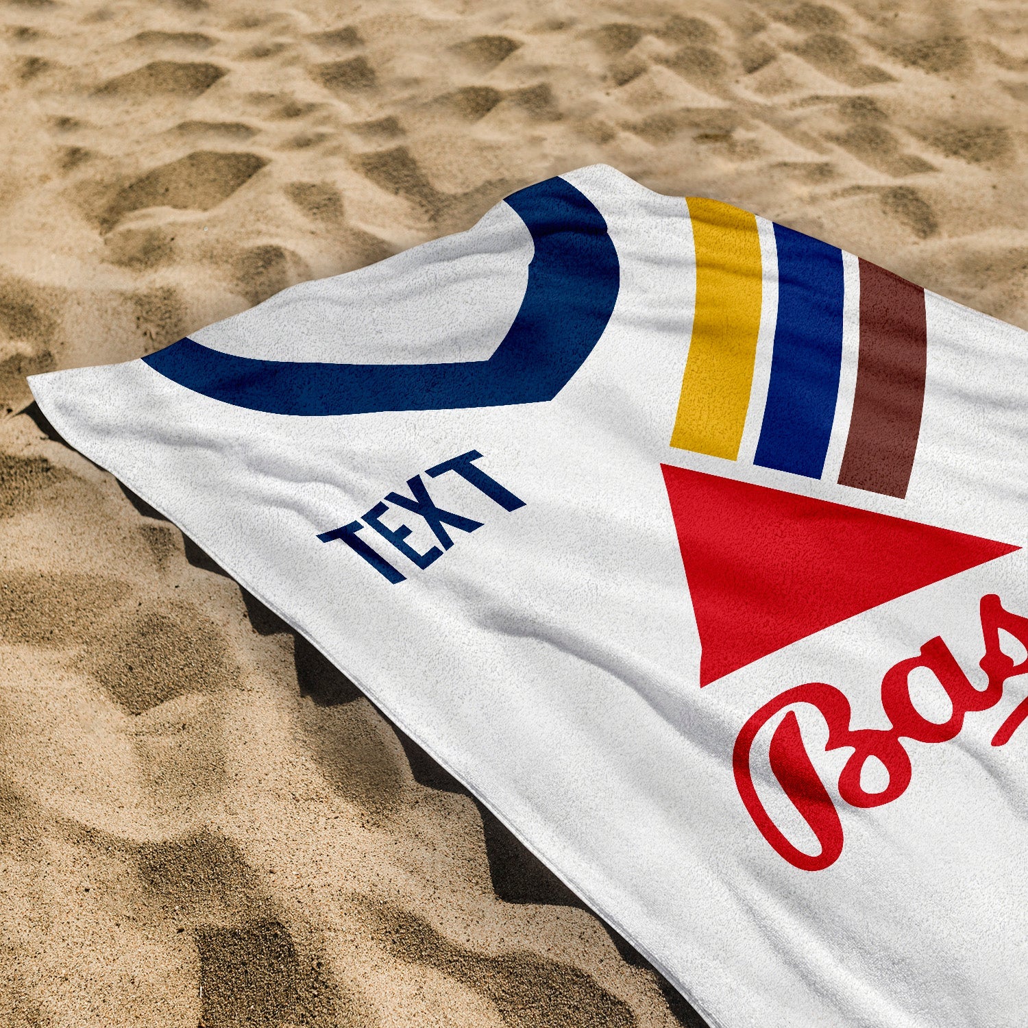 Derby 1984 Home Shirt - Personalised Lightweight, Microfibre Retro Beach Towel - 150cm x 75cm