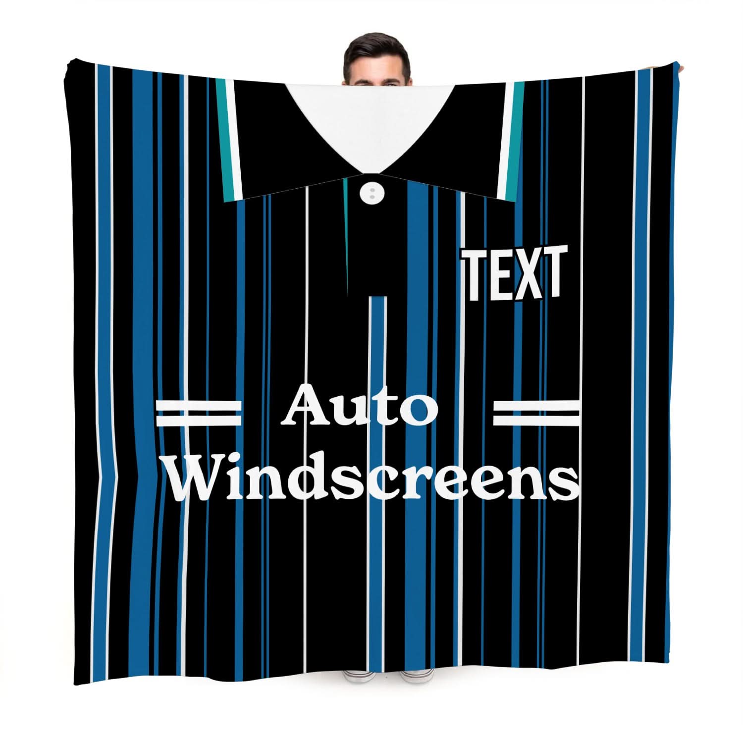 Derby 1993 Away Shirt - Personalised Retro Fleece Blanket 150cm X 150cm