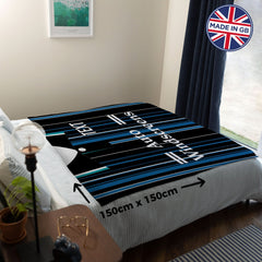 Derby 1993 Away Shirt - Personalised Retro Fleece Blanket 150cm X 150cm