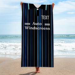 Derby 1993 Away Shirt - Personalised Lightweight, Microfibre Retro Beach Towel - 150cm x 75cm