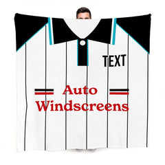 Derby 1993 Home Shirt - Personalised Retro Fleece Blanket 150cm X 150cm