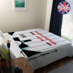 Derby 1993 Home Shirt - Personalised Retro Fleece Blanket 150cm X 150cm