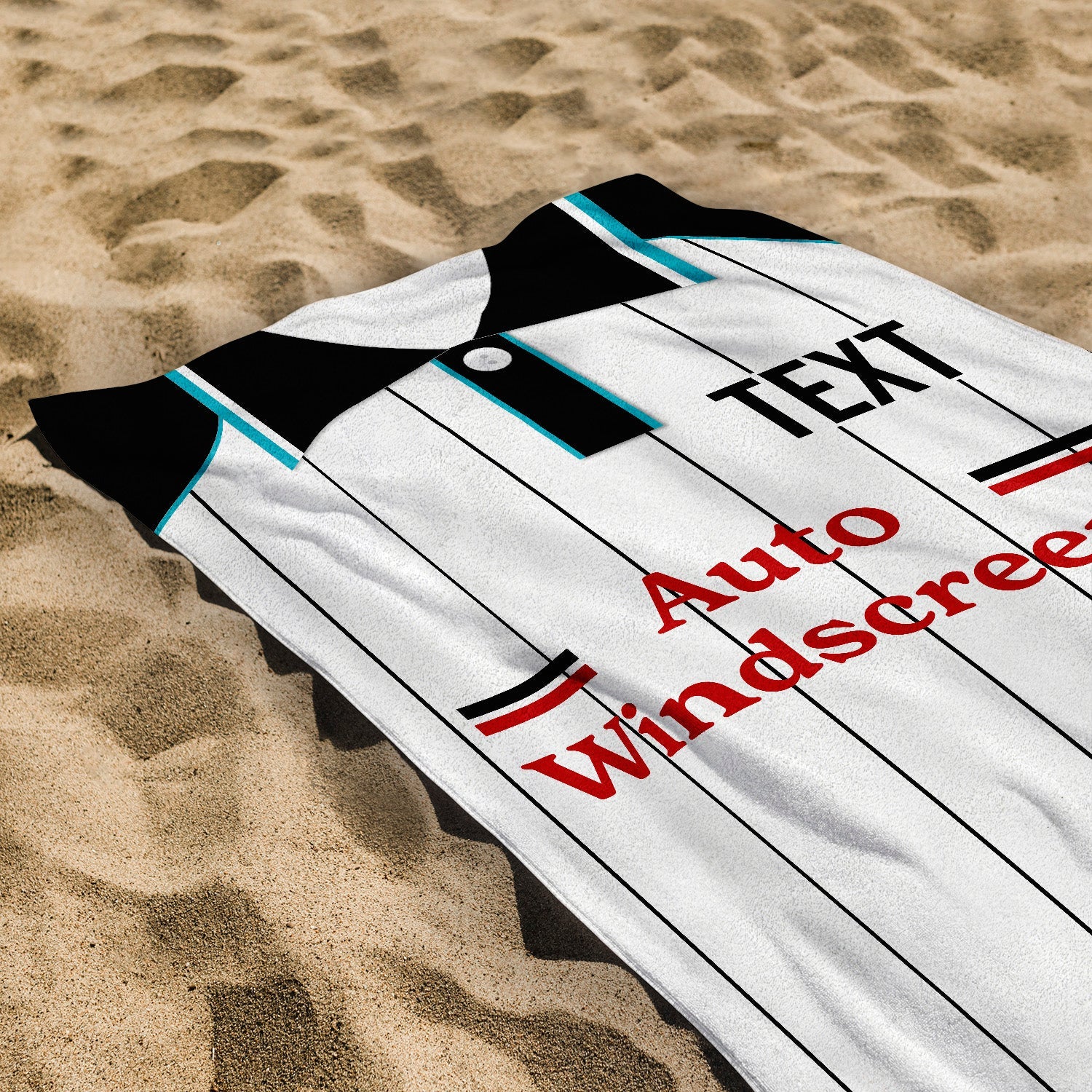 Derby 1993 Home Shirt - Personalised Lightweight, Microfibre Retro Beach Towel - 150cm x 75cm