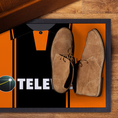 Dundee U 2000 Home Shirt - Personalised Retro Door Mat - 60cm x 40cm