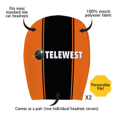 Dundee 2000 Home - Retro Football Shirt - Pack of 2 - Car Seat Headrest Covers