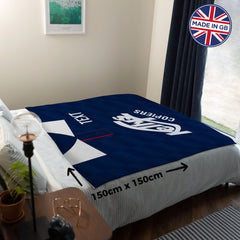 Dundee 1990 Home Shirt - Personalised Retro Fleece Blanket 150cm X 150cm