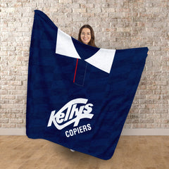 Dundee 1990 Home Shirt - Personalised Retro Fleece Blanket 150cm X 150cm