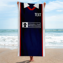 Dundee 1999 Home Shirt - Personalised Lightweight, Microfibre Retro Beach Towel - 150cm x 75cm
