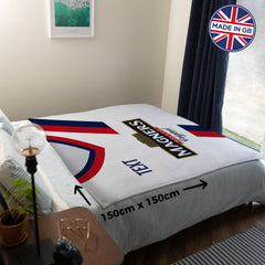 Dundee 2003 Away Shirt - Personalised Retro Fleece Blanket 150cm X 150cm