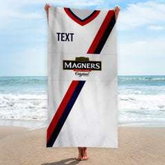 Dundee 2003 Away Shirt - Personalised Lightweight, Microfibre Retro Beach Towel - 150cm x 75cm