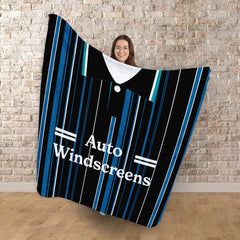 Derby 1993 Away Shirt - Personalised Retro Fleece Blanket 150cm X 150cm