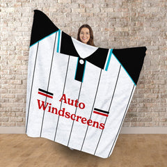 Derby 1993 Home Shirt - Personalised Retro Fleece Blanket 150cm X 150cm