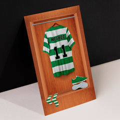 Celtic Retro 88 Retro Shirt Dressing Room - A4 Metal Print Sign Plaque - Frame Options Available