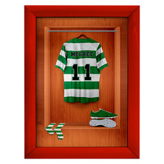 Celtic Retro 88 Retro Shirt Dressing Room - A4 Metal Print Sign Plaque - Frame Options Available