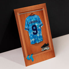 England 90 Retro Shirt Dressing Room - A4 Metal Print Sign Plaque - Frame Options Available