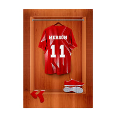 Liverpool Retro '89 Retro Shirt Dressing Room - A4 Metal Sign Plaque - Frame Options Available