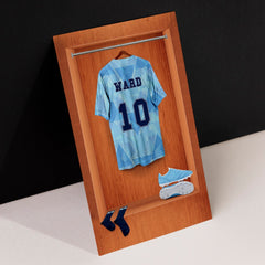 Manchester Blue Retro '89 Retro Shirt Dressing Room - A4 Metal Sign Plaque - Frame Options Available