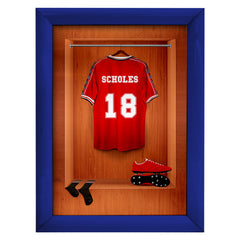 Manchester Red - '99 Retro Shirt Dressing Room - A4 Metal Sign Plaque - Frame Options Available