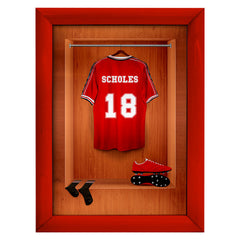 Manchester Red - '99 Retro Shirt Dressing Room - A4 Metal Sign Plaque - Frame Options Available