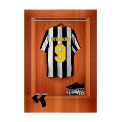 Newcastle '96 Retro Shirt Dressing Room - A4 Metal Sign Plaque - Frame Options Available