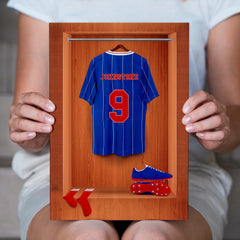 Rangers '84 Retro Shirt Dressing Room - A4 Metal Sign Plaque - Frame Options Available