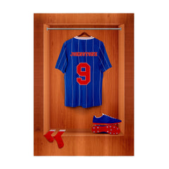 Rangers '84 Retro Shirt Dressing Room - A4 Metal Sign Plaque - Frame Options Available