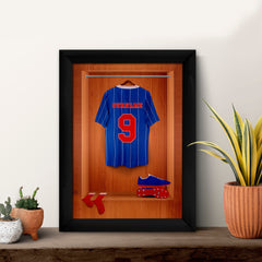 Rangers '84 Retro Shirt Dressing Room - A4 Metal Sign Plaque - Frame Options Available