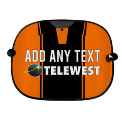 Dundee U 2000 Home Shirt - Personalised Retro Football Car Sun Shade - Set of 2