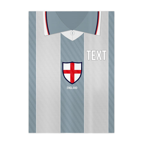 Personalised England - 1996 Away Shirt - A4 Metal Sign Plaque